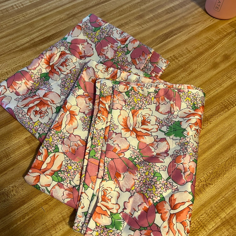 Floral Print 100% polyester satin finish pillowcases